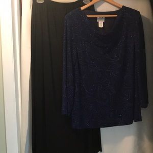 2piece top and long skirt. Dressy-cruise wear ...